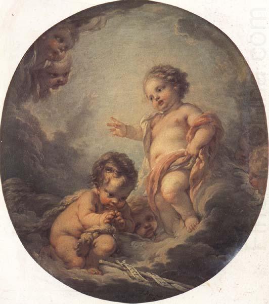 Francois Boucher The Baby Jesus and the Infant St.John oil painting picture